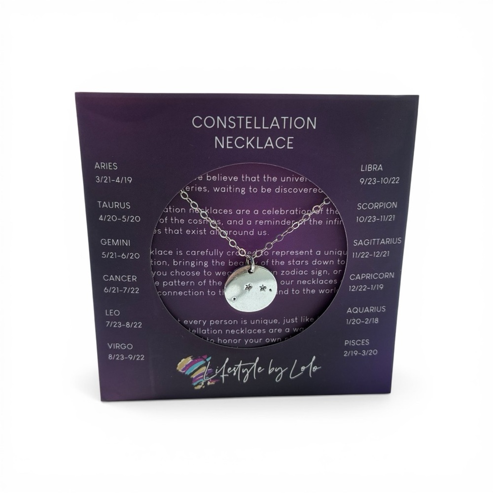 Sterling Silver Aries Constellation Necklace